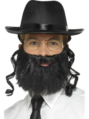 Rabbi Kit, bestaande uit een hoed met haar, baard en bril. 