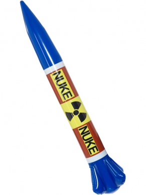 Opblaasbare nucleaire raket, 87x13cm. Te combineren met het Dictator Kostuum.
