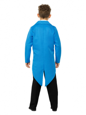 Leuke Blauwe Tailcoat voor kinderen, ook verkrijgbaar in rood en zwart. Leuk te combineren met onze hoeden om de look compleet te maken.