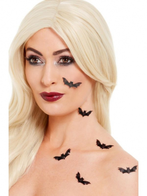 Maak jouw Halloween-look compleet met deze Make-Up FX, 3D Bat Stickers, 6stk.