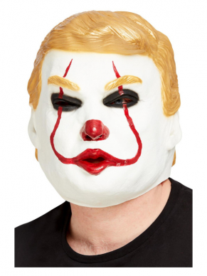 Te gek Clown President Overhead Masker, Latex voor Halloween.