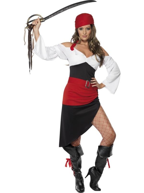 Punt Druipend Volgen Sassy Pirate Piraat Dames Kostuum snel thuis bezorgd!