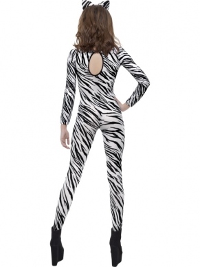 Zebra Print Bodysuit. Deze bodysuit is 1 maat is past XS tot Medium. 