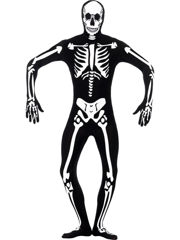 kip hoop auteur Skeleton Glow in the Dark Morphsuit Halloween Kostuum