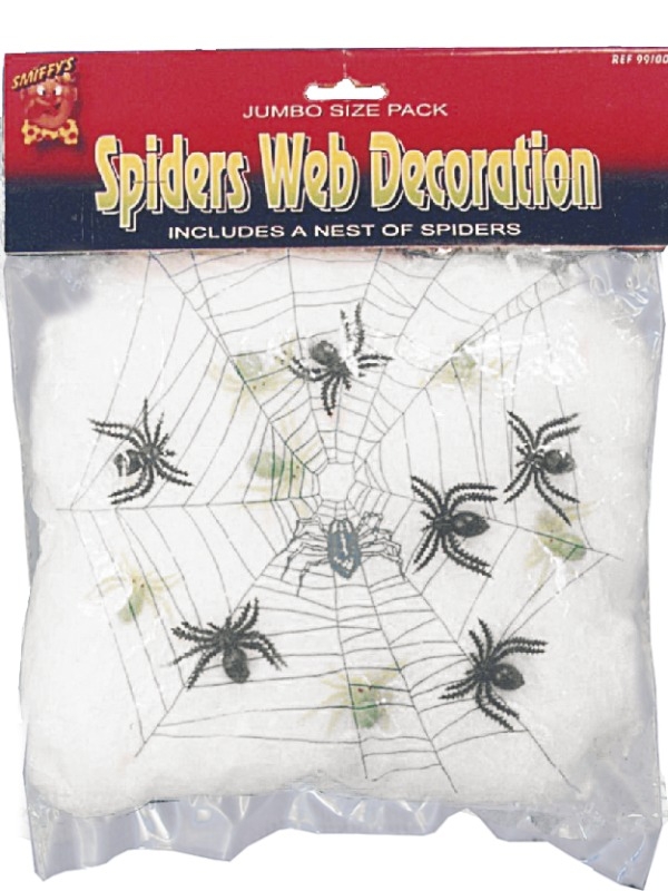 zaterdag titel vervolgens Wit Spinnenweb met 6 Spinnen Halloween Versiering snel thuis bezorgd!
