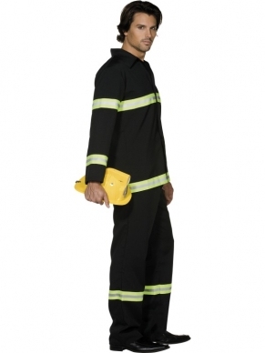 Fever Brandweerman Verkleedkleding. Inbegrepen is de broek en de jas. De helm verkopen we los in onze webwinkel.