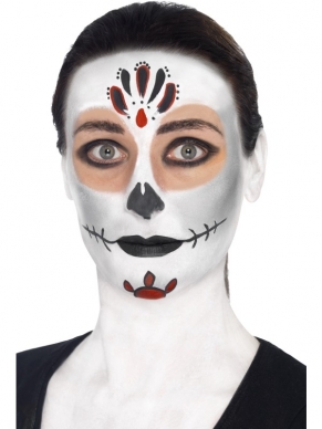 Met deze Day of the Dead Make Up Kit maak jij jouw Day of the Dead look helemaal compleet.