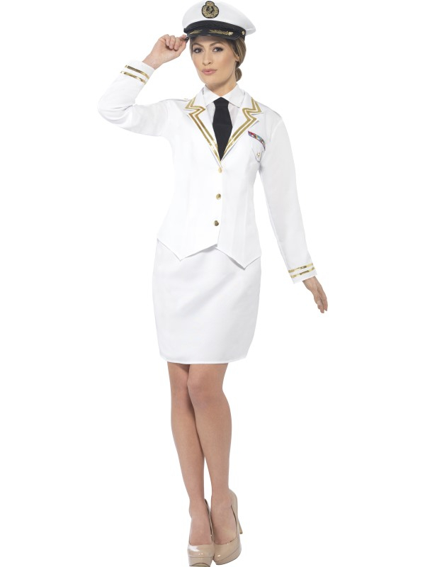 Naval Officer Kapitein Dames Kostuum
