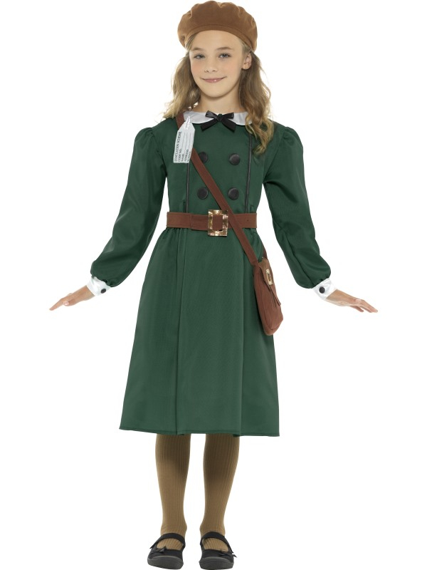 WW2 Evacuee Girl Kostuum