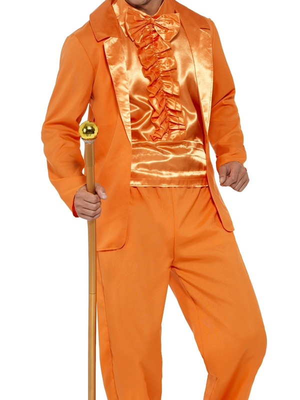 90s Stupid Tuxedo Kostuum Oranje