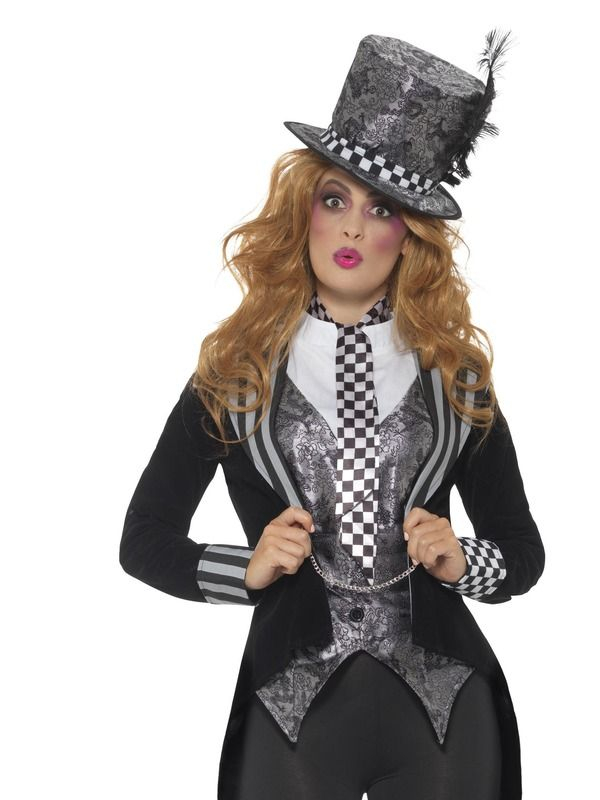 Deluxe Dark Miss Hatter Kostuum