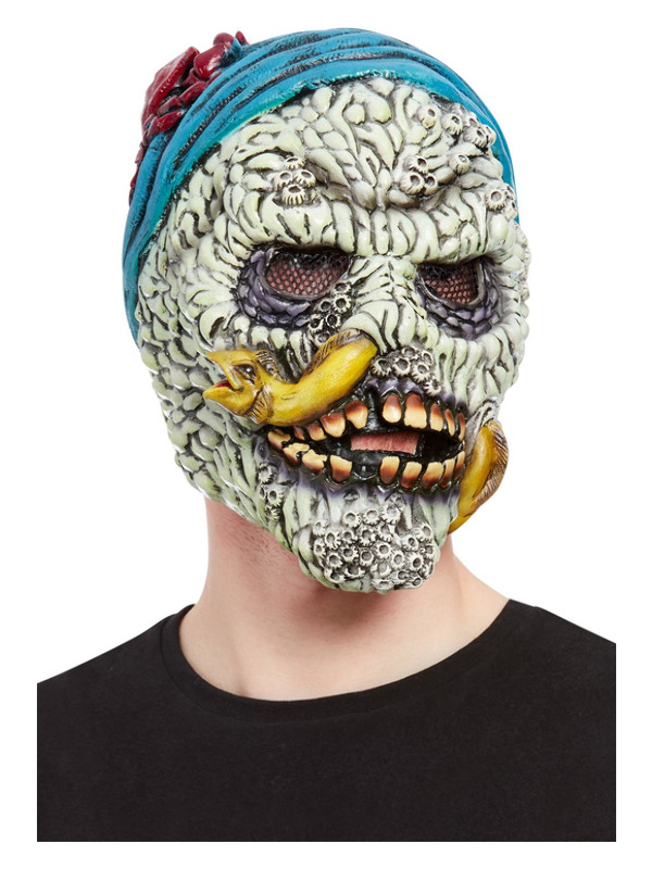 Barnacle Skull Pirate Overhead Latex Masker