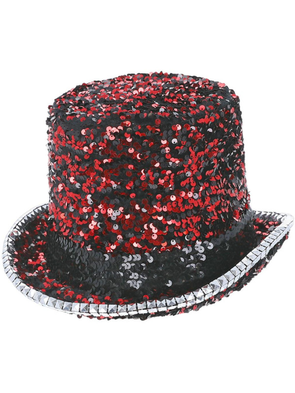 Fever Deluxe Sequin Hoed Rood