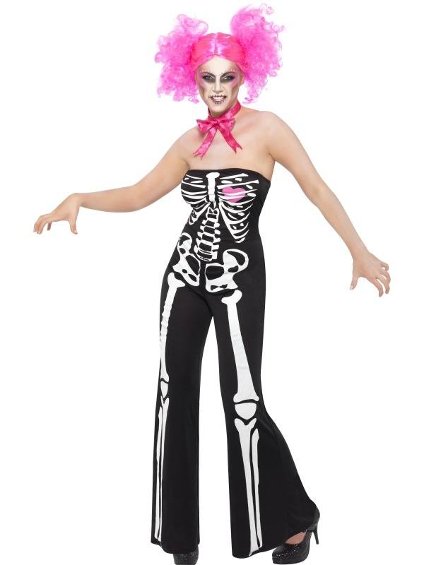 Sassy Skeleton Skelet Dames Verkleedkleding