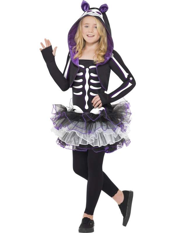 Skelly Cat Skeletten Meisjes Halloween Kostuum