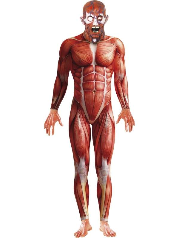 Anatomy Man Second Skin Morph Suit Verkleedkleding