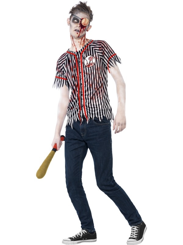 Zombie Baseball Player Halloween Kostuum