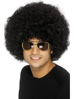 Maak jouw Seventies Look helemaal af met deze geweldige zwarte 70's Funky Afro Pruik. Zowel voor heren als dames te dragen.