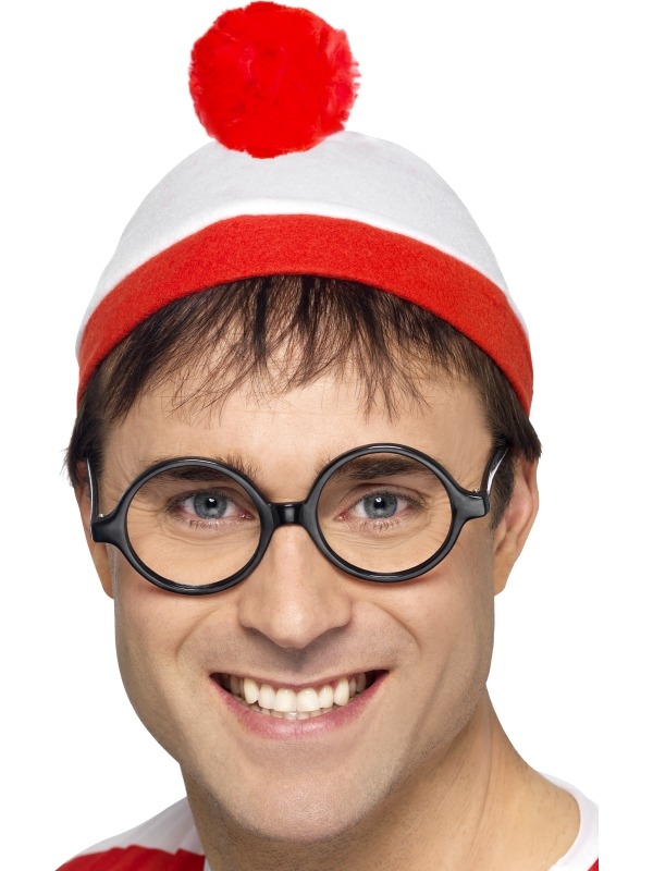 Where's Wally? Verkleedsetje met hoed en bril.