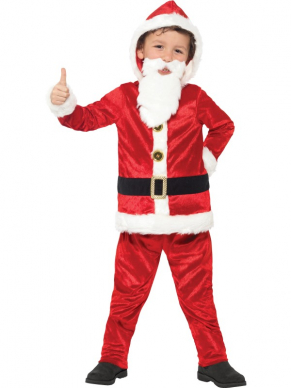 Ho Ho Ho Wat is dit voor een Jolly Good Kerstmannen Kostuum met Sound chip. Lekker net even anders dan anders. Voor de ietwat stoere kerstmannen onder ons. Dit Jolly Santa kinder verkleedkostuum is helemaal compleet met dikke buit en Ho Ho Ho Sound Chip. U krijgt bij dit kostuum: Kerstjas met Hoody, gevulde buik (dikke buik zoals de kerstman heeft), Ho Ho Ho Sound Chip, rode broek en baard. 