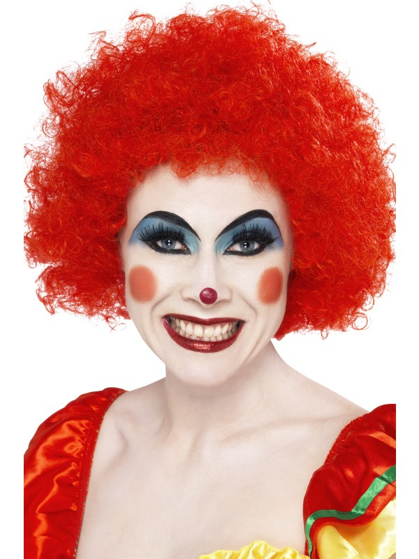 Rode Crazy Clown Unisex Pruik. Kan door dames en heren gedragen worden. Leuk voor Carnaval of een ander Themafeest. 