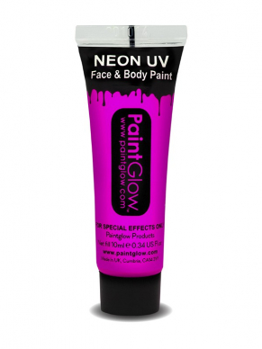 Roze UV Face & Body Paint Neon Make up Tube van 10ml. Maak de mooiste creaties. Leuk voor een neon disco feestje. Verkrijgbaar in diverse kleuren.