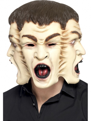 Horror masker 3 gezichten. Latex masker voor over je hele hoofd. Super scary voor Halloween of een Horror feest. 