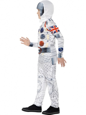  Deluxe Spaceman Kostuum, bestaande uit een jumpsuit  met helm.