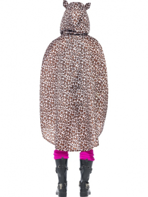 Leopard Party Poncho. Ideaal om te dragen tijdens een festival als het regent, zowel voor heren als dames. One Size