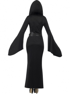 Altijd al een Lady Reaper willen zijn? Dit is je kans en ga met Halloween voor deze mysterieuse zwarte jurk met riem. Bekijk de bijpassende accessoires hier.