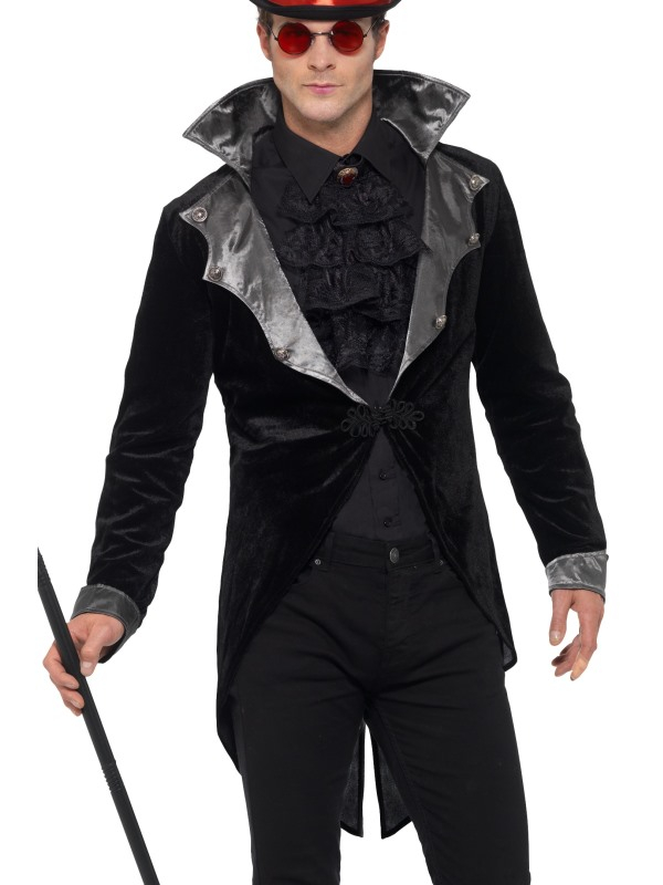 Een te gek Gothic Vampire Jacket voor Halloween of ander themafeestje.Bekijk onze accessoires om de Vampire look af te maken.