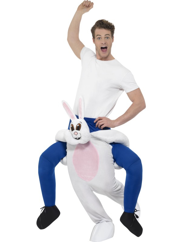 Huppelend achterop de rug van een Konijn jouw feetje binnen stappen, dat kan met dit te gekke Piggy Rabbit Kostuum.Dit kostuum bestaat uit één geheel.
One Size