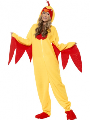Leuk voor Carnaval of Vrijgezellenfeest, met dit Chicken Kostuum sta jij gegarandeerd in het middelpunt van elk feestje.