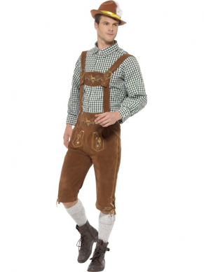 In dit Traditional Deluxe Hanz Bavarian Kostuum met Lederhosen & Shirt steel jij de show tijdens het Oktoberfest of welk Tiroler feestje dan ook.