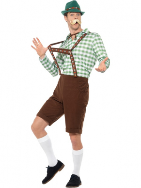Ga als een echte Tiroler naar het Oktoberfest met dit Alpine Bavarian Kostuum.Dit kostuum bestaat uit een Shirt & Lederhosen. Maak de look compleet met een snor en bijpassende Tiroler Hoed.