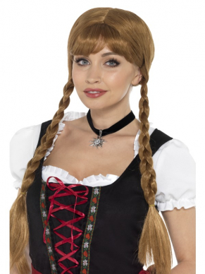 Combineer deze geweldige zwarte Bavarian Frõulein Choker, met edelweis flower met een van onze Tiroler kostuums.