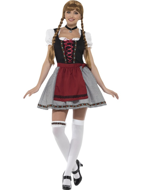 Steel de show met dit prachtige Flirty Frõulein Bavarian Kostuum, bestaande uit een korte jurk, Mock Suede Bodice en top tijdens het Oktoberfest. Maak de look compleet met een bijpassende pruik.
