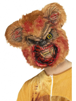 Harig Bruin Zombie Teddy Bear Masker, EVA.