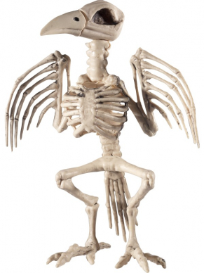 Met deze Raven Skelet creeér je een enge sfeer op jouw Halloween of Horror Party.
21x20x30cm