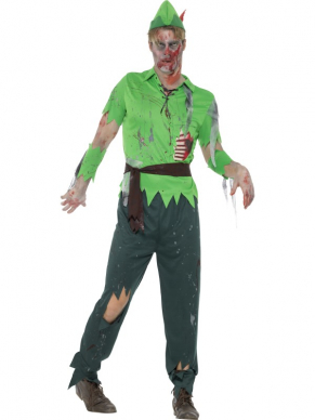 Ga eens een keer anders dan andere naar een Halloween feest met dit Zombie Lost Boy Kostuum, bestaande uit een Top, Latex Ribben, Broek, Hoed, Riem & Polsbandjes.Als setje naar een Horror feest ? Dat kan met dit leuke Zombie Fairy Kostuum voor dames. Kijk voor hier voor bijpassend pruiken en Schmink.