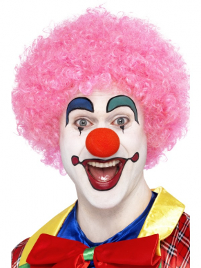 Een te gekke roze Crazy Clow Pruik.Kijk hier voor nog meer Clowns artikelen om de look helemaal af te maken.