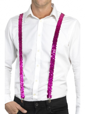 Roze Sequin Bretels met lovertjes. Combineer de bretels met andere Sequin artikelen uit de Glamour categorie.
Unisex.