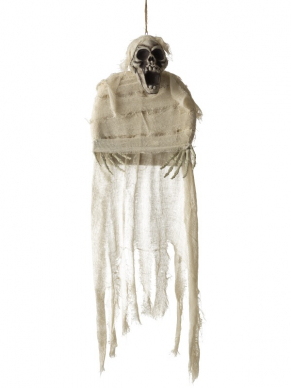 Hangende Mummy Skeleton ter decoratie.
Afm:70x90cm 