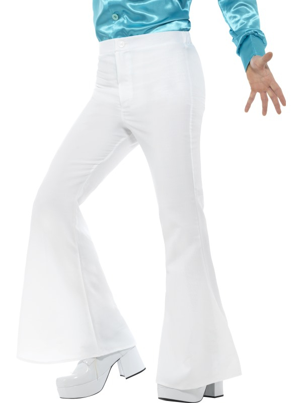 Transporteer jezelf terug naar de jaren 80 met deze geweldige witte wijde pijpen broek.Deze broek is verkrijgbaar in verschillende kleuren.