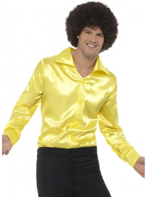 Back to the Sixties met deze geweldige Gele Blouse. Combineer de Blouse met een Flare Pants en een Pruik om de look compleet te maken.