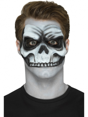Creëer de juiste look met deze Zelfklevende Foam Latex Skull Head Prosthetic voor Halloween.
