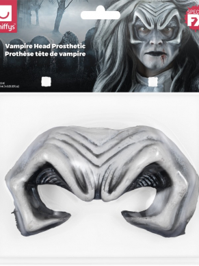 Creëer de ultieme Vampierenlook met deze Zelfklevende Foam Latex Vampire Head Prosthetic.