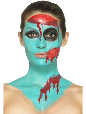 Creëer deze kleurrijke Halloween Zombie Look met de Liquid Latex Pot & Sponge Applicator.
Ammonia Free.
Inhoud: 59.14ml.