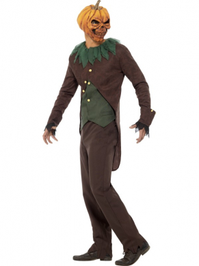Ga voor dit Goosebumps Jack-O'-Lantern Tijdens Halloween en jaag iedereen de stuipen op het lijf.Het kostuum bestaat uit een broek, shirt met gilet en bijpassend masker.