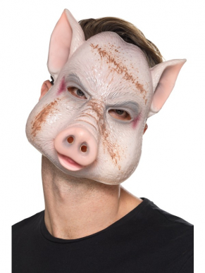 Maak je Halloween Look af met dit Evil Pig Killer Masker.